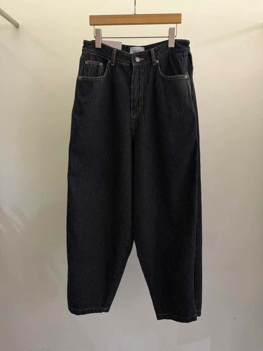 條紋牛仔氣球褲