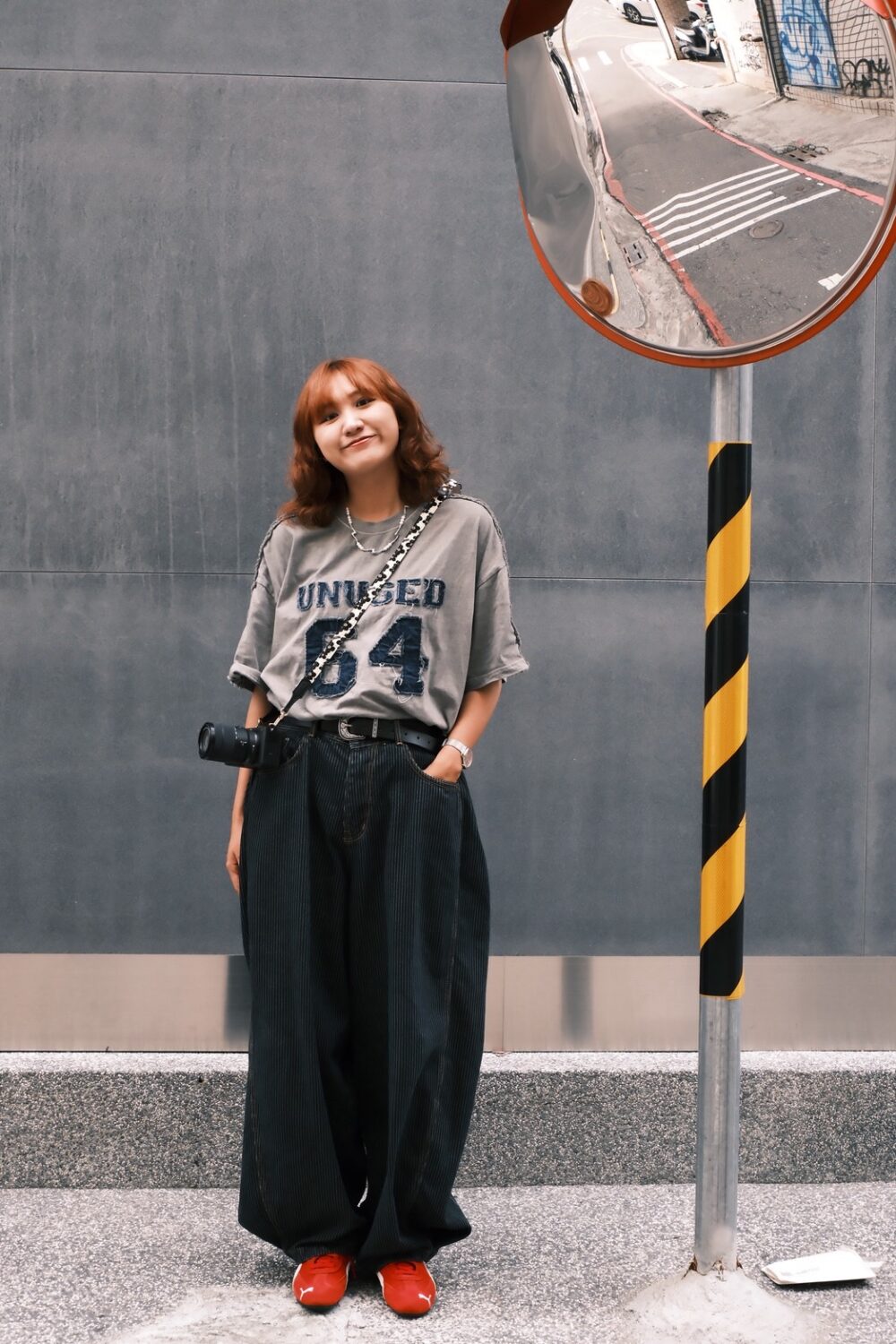 條紋牛仔氣球褲