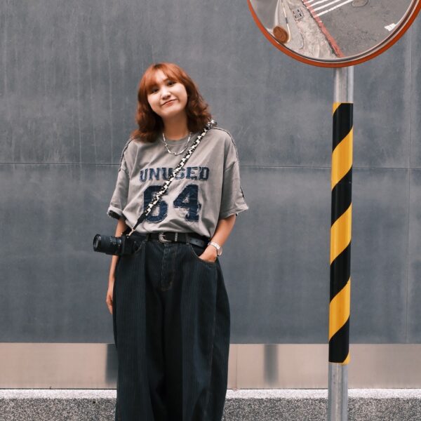 條紋牛仔氣球褲