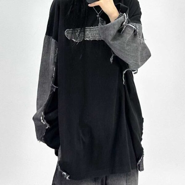 S__70361120_0 牛仔拼接長TEE