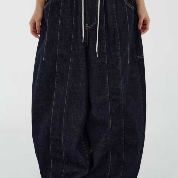 S__71688211_0 原色牛仔縫線繭型褲