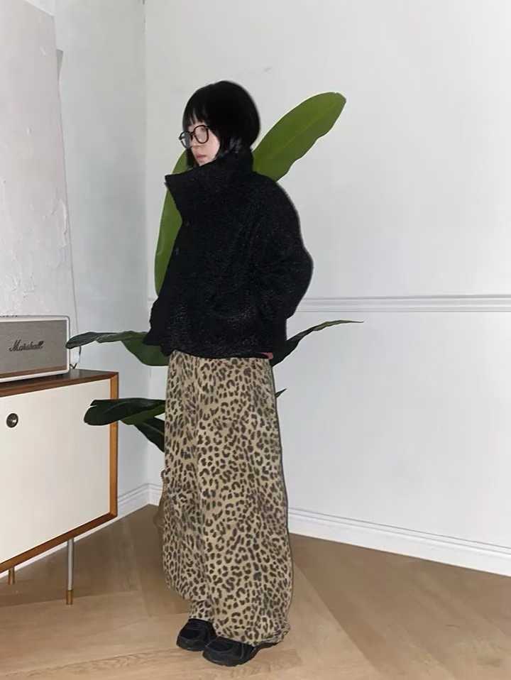 豹紋繭型褲