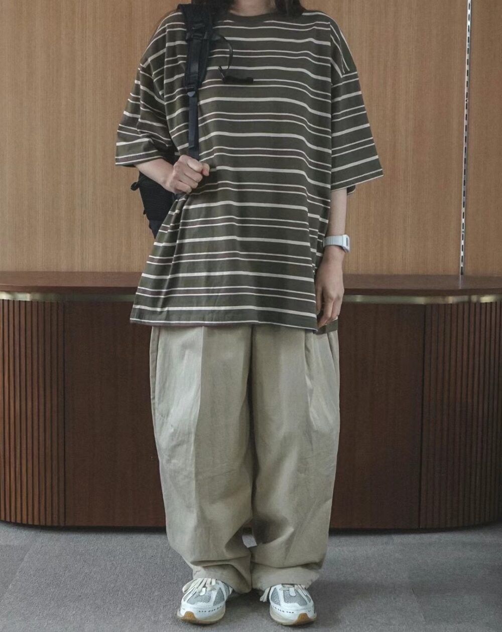 日系條紋短Tee