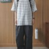 日系條紋短Tee
