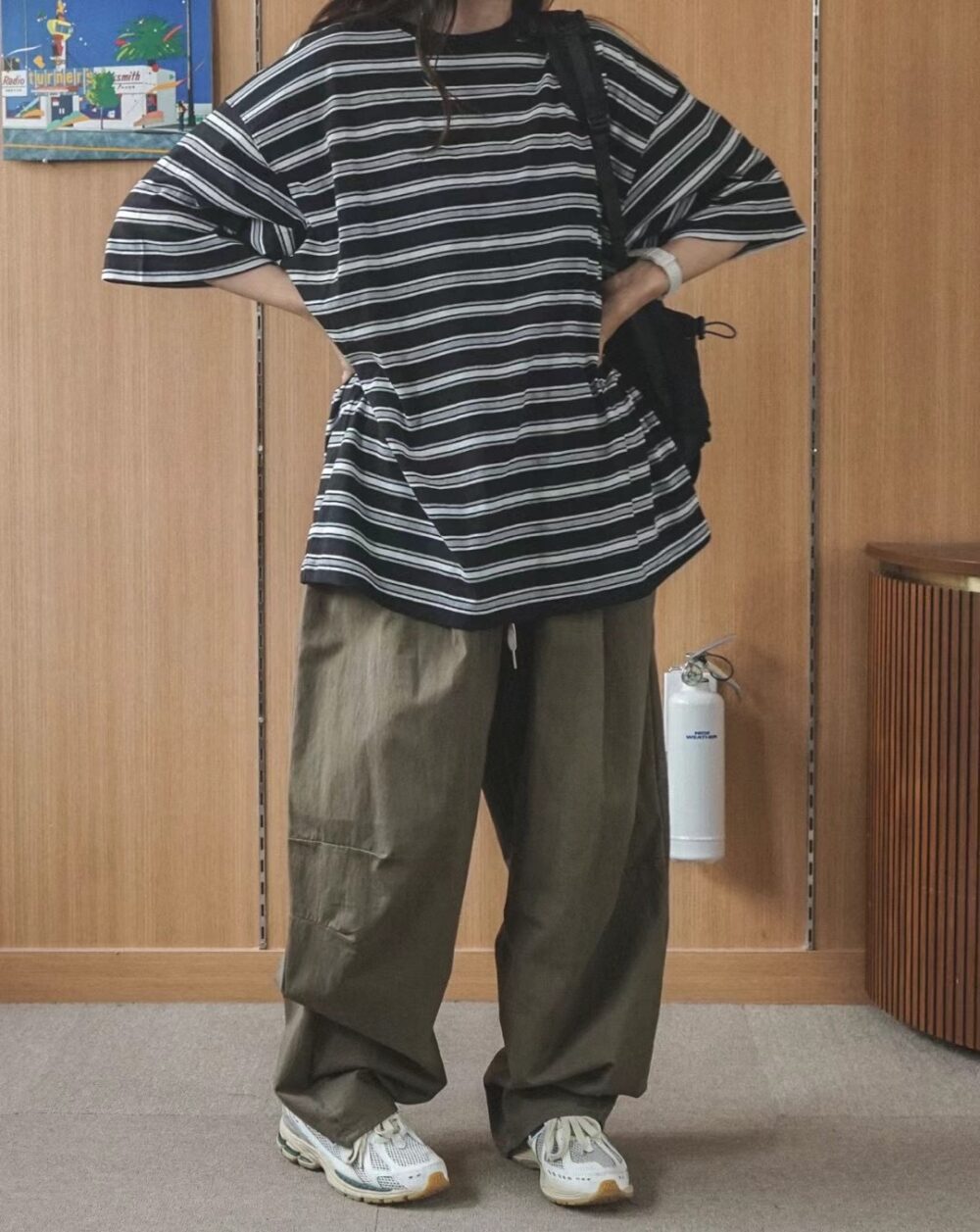 日系條紋短Tee